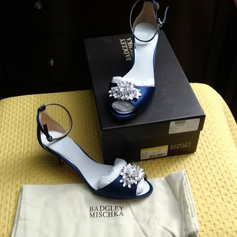 Badgley Mischka Blue Satin Heel